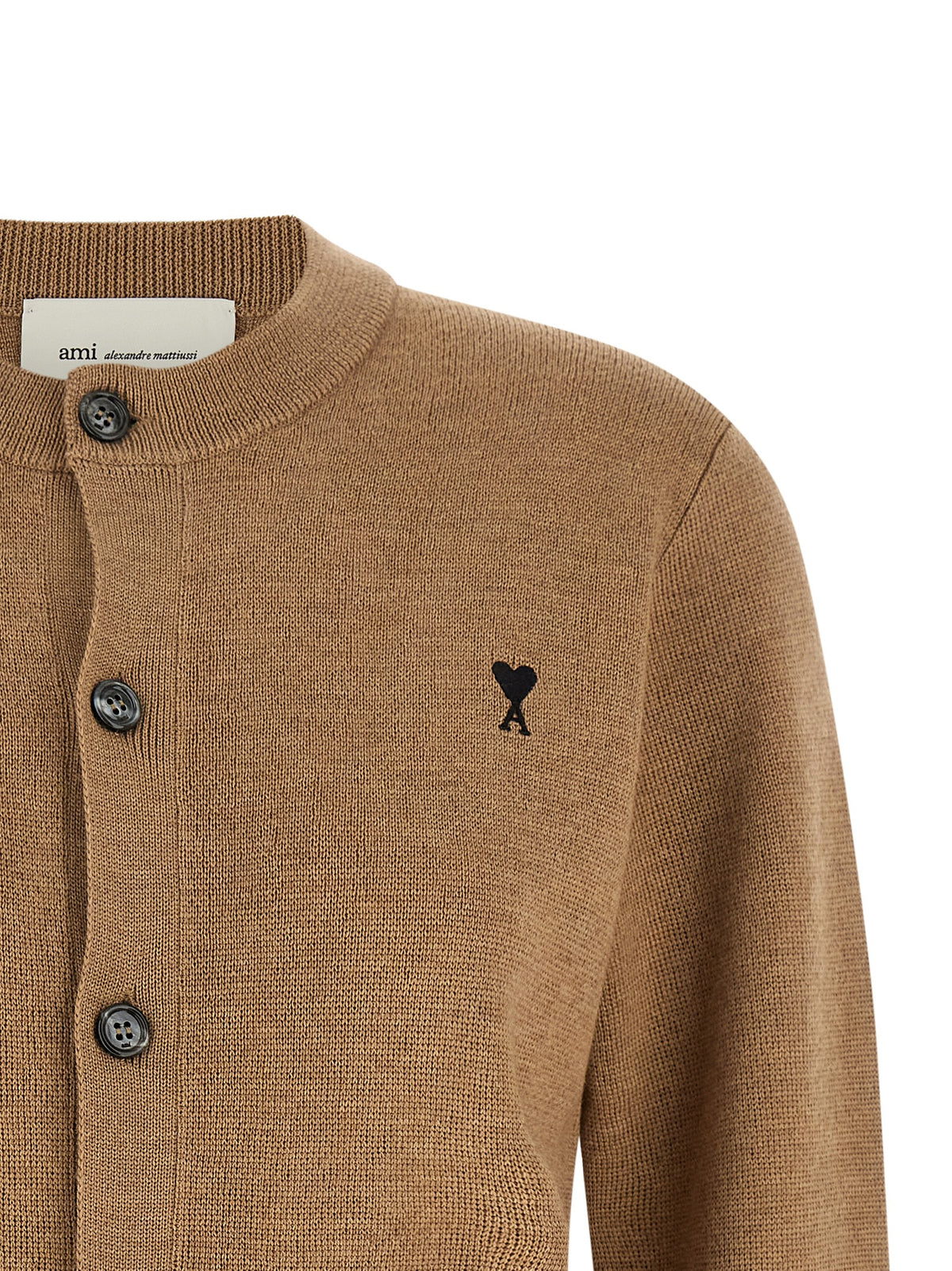 Cardigan en laine beige Ami Paris