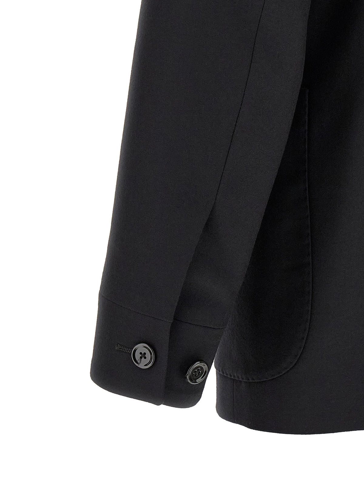 Veste longue en cachemire noir Lardini