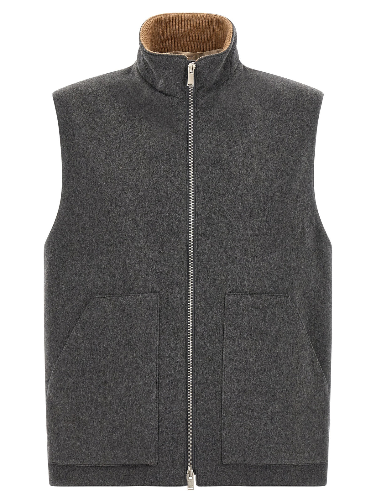Gilet sans manches Lardini en laine vierge grise