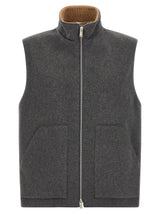 Gilet sans manches Lardini en laine vierge grise