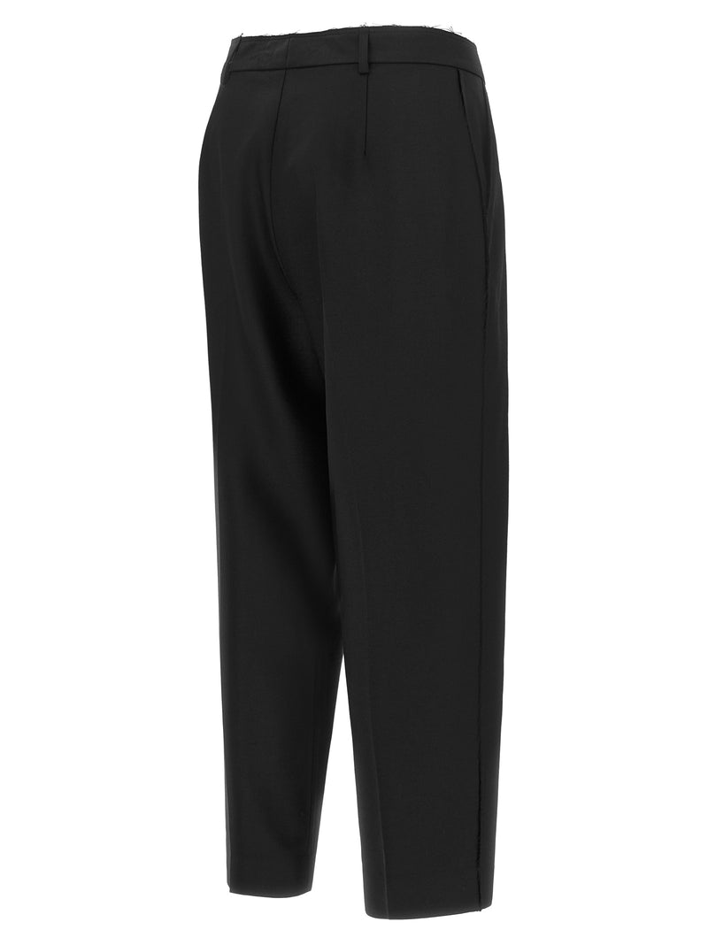 Gianluca Capannolo Black Wool Cropped Pants