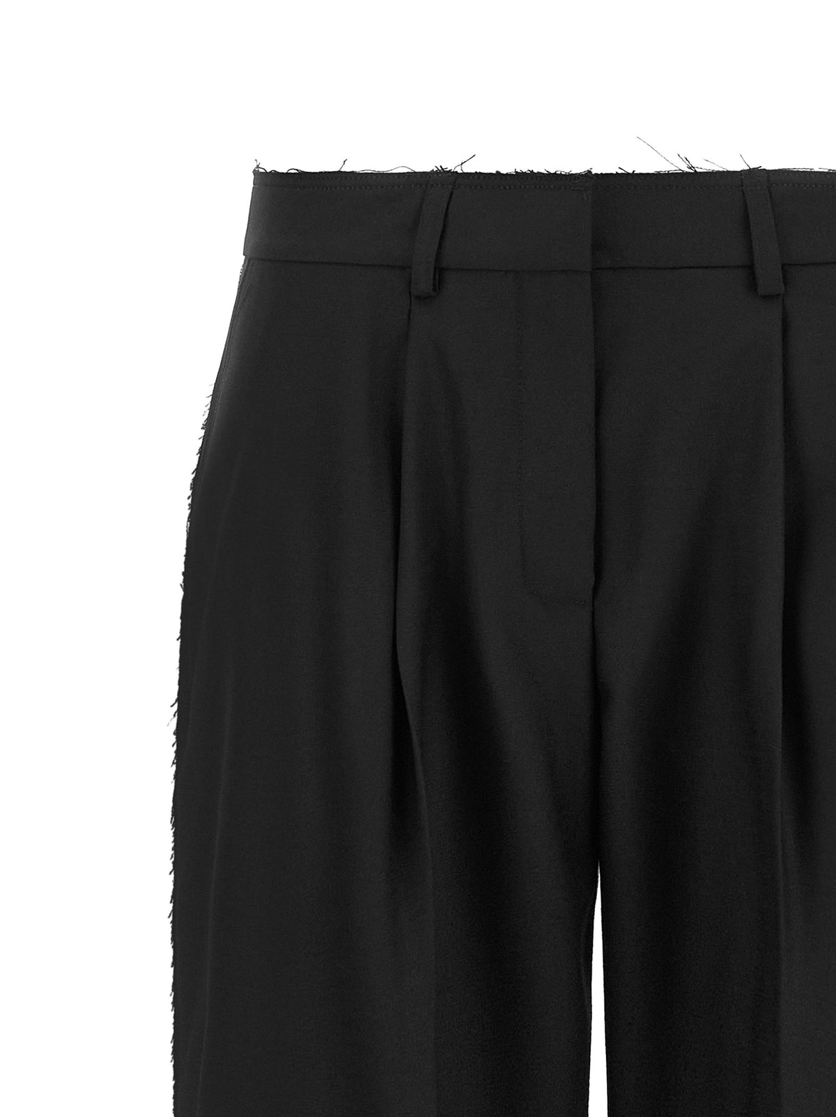 Pantalon court en laine noire Gianluca Capannolo