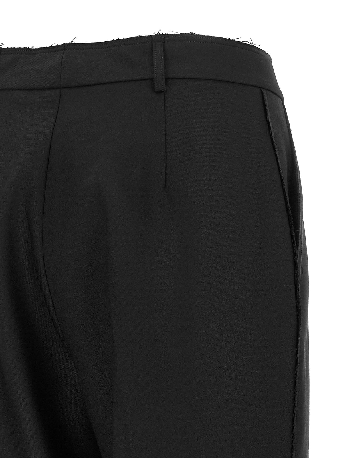 Pantalon court en laine noire Gianluca Capannolo