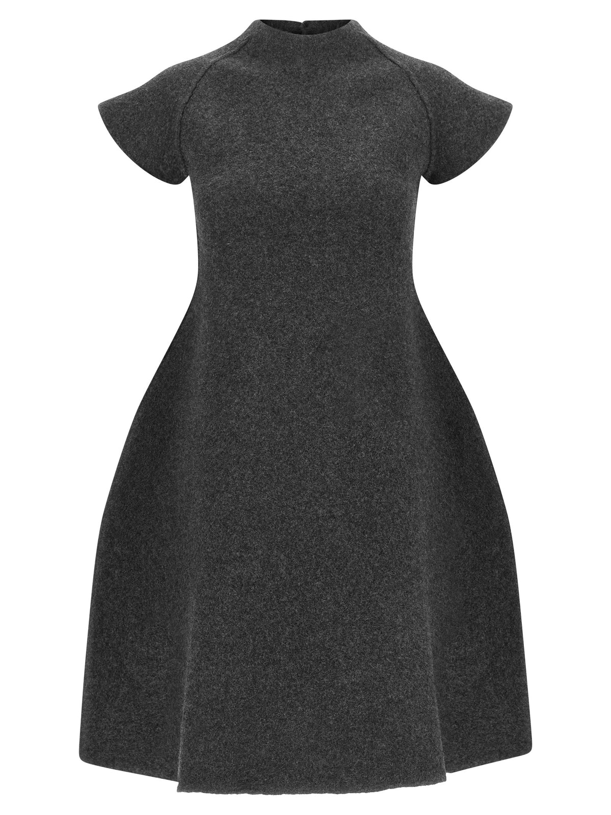 Robe midi Jil Sander gris en laine vierge