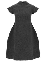 Robe midi Jil Sander gris en laine vierge