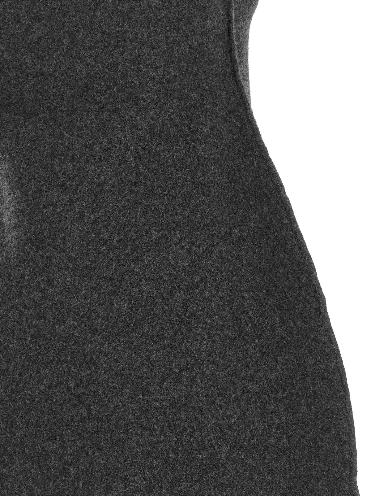 Robe midi Jil Sander gris en laine vierge