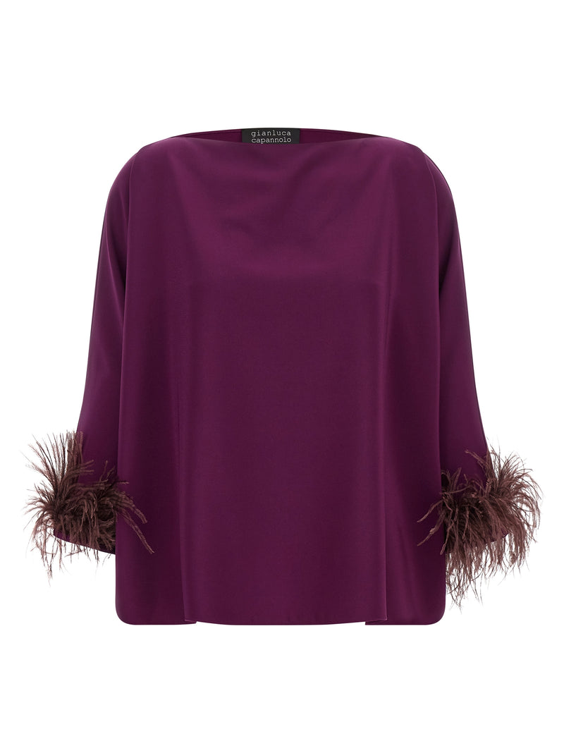 Gianluca Capannolo Purple Viscose Blouse