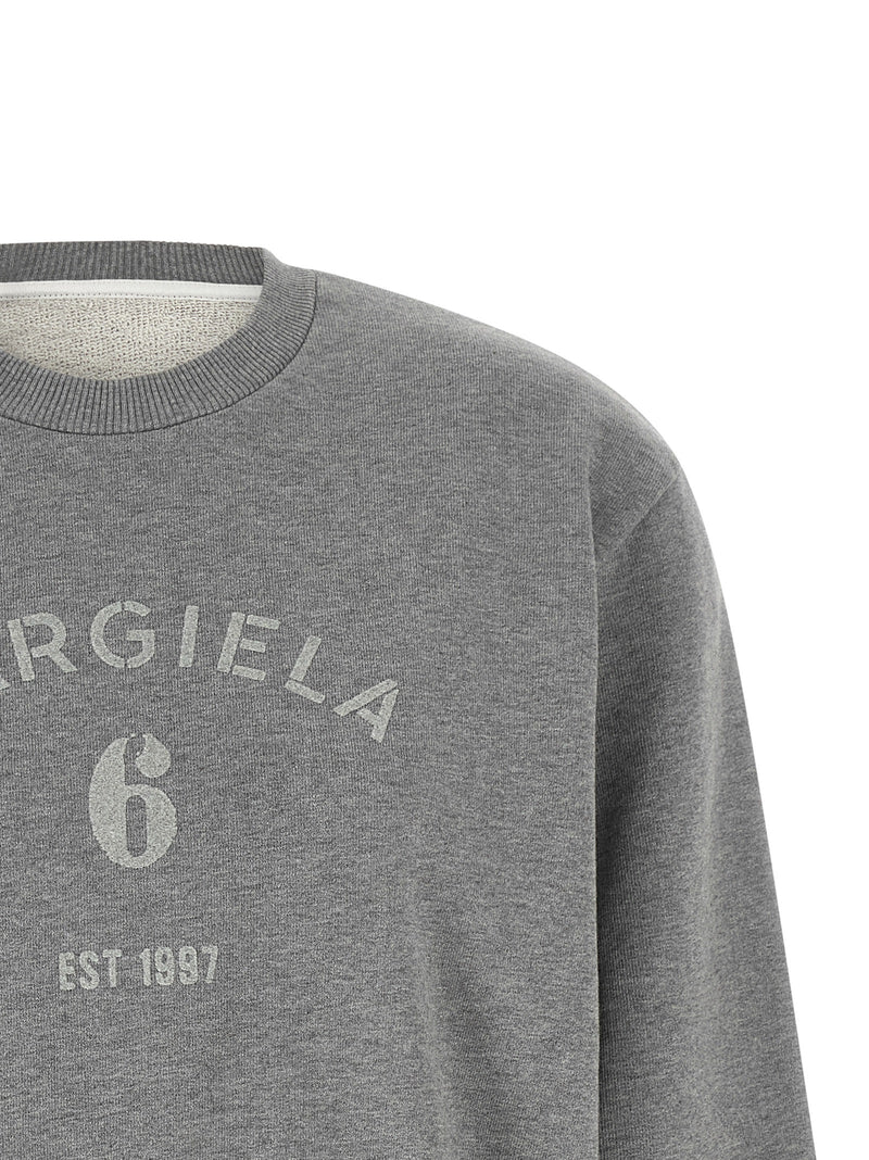MM6 Maison Margiela Gray Cotton Sweatshirt