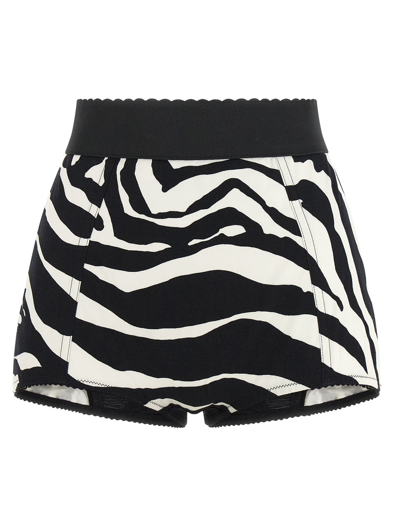 Dolce & Gabbana Bicolor Cotton Bermuda Shorts