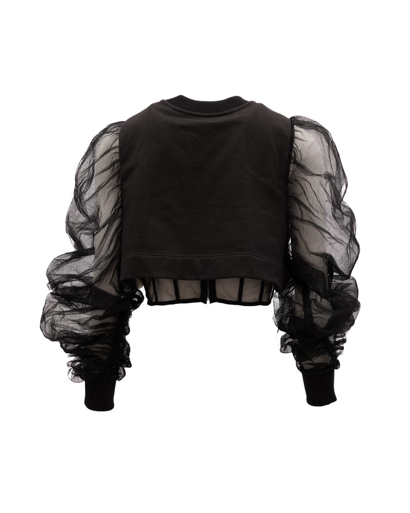Alexander McQueen Women Cotton Longsleeved croptop