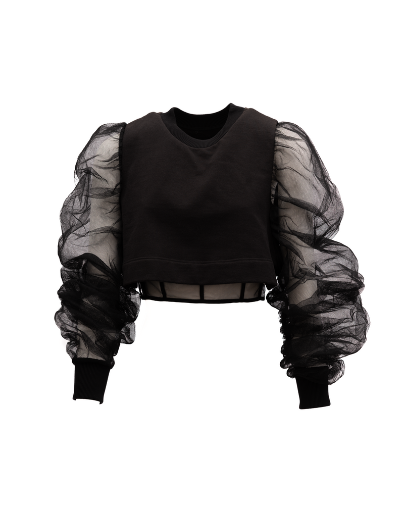 Alexander McQueen Women Cotton Longsleeved croptop