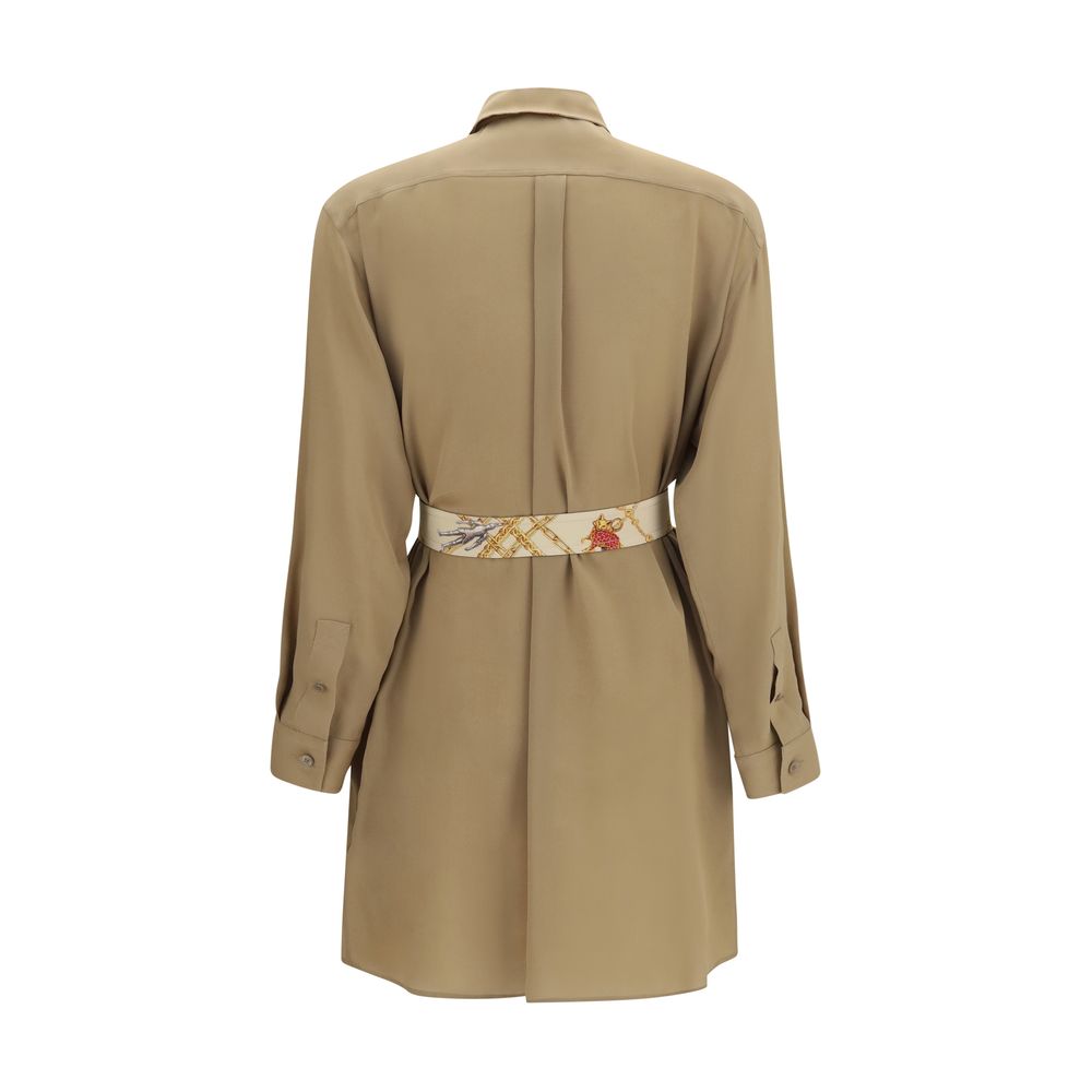 Robe décontractée Burberry en soie beige