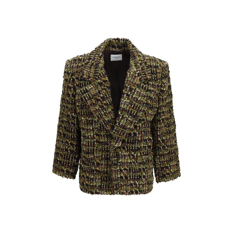 Saint Laurent Multicolor Wool Oves Aries Full-Length Jacket