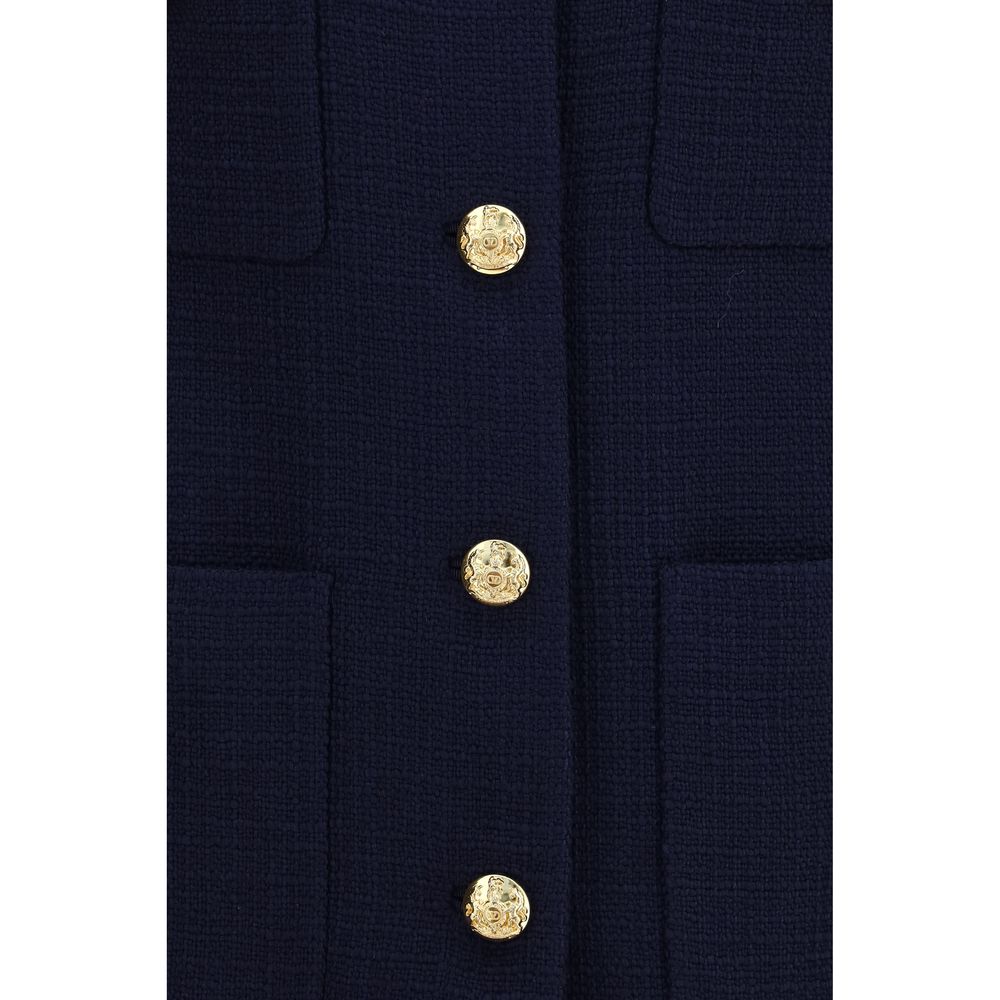 Manteau Valentino Garavani Oves Aries en Laine Bleue