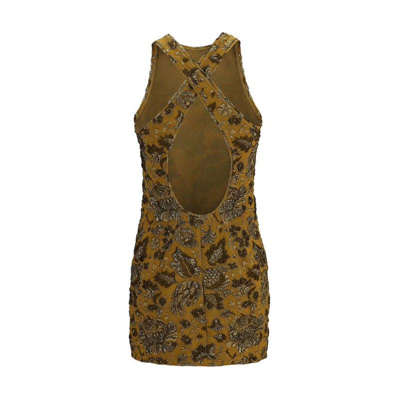 Saint Laurent Brown Polyamide Casual Dress