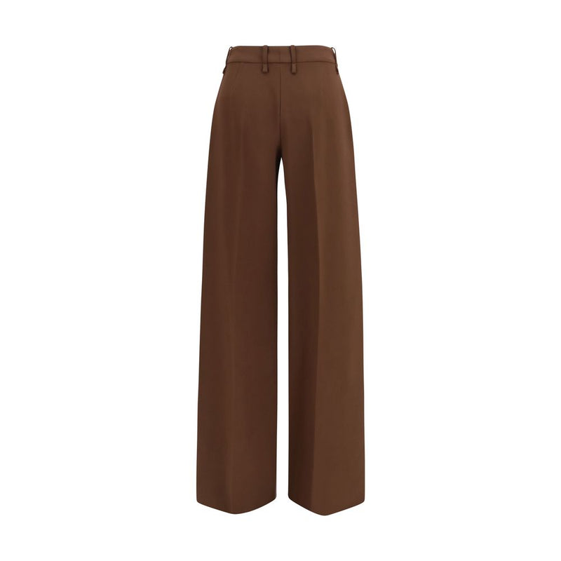 Ermanno Scervino Brown Viscose Flared Pants