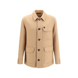 Brioni Beige Cashmere Leather Jacket