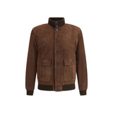Blouson aviateur Valstar en cuir de veau marron Bos Taurus