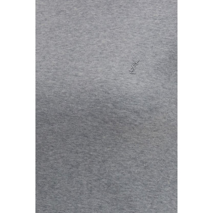 Saint Laurent Gray Cotton T-Shirt