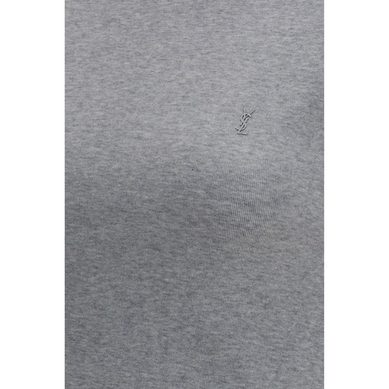Saint Laurent Gray Cotton T-Shirt