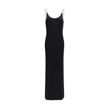 Robe décontractée Saint Laurent noire en viscose