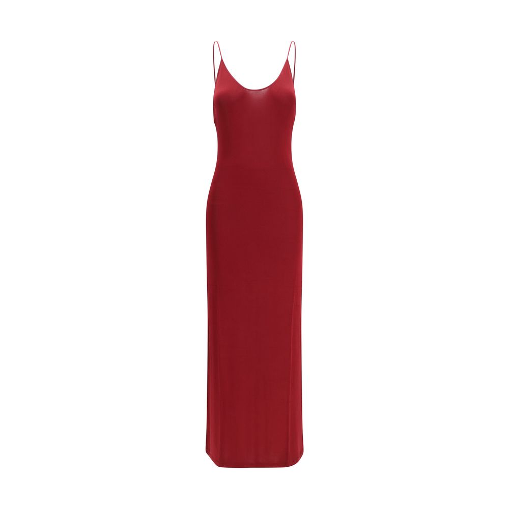 Robe décontractée Saint Laurent en viscose bordeaux