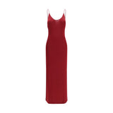 Robe décontractée Saint Laurent en viscose bordeaux