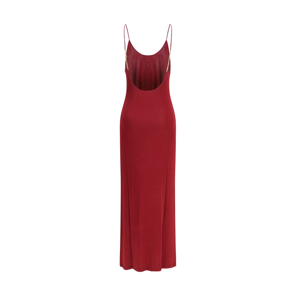 Robe décontractée Saint Laurent en viscose bordeaux