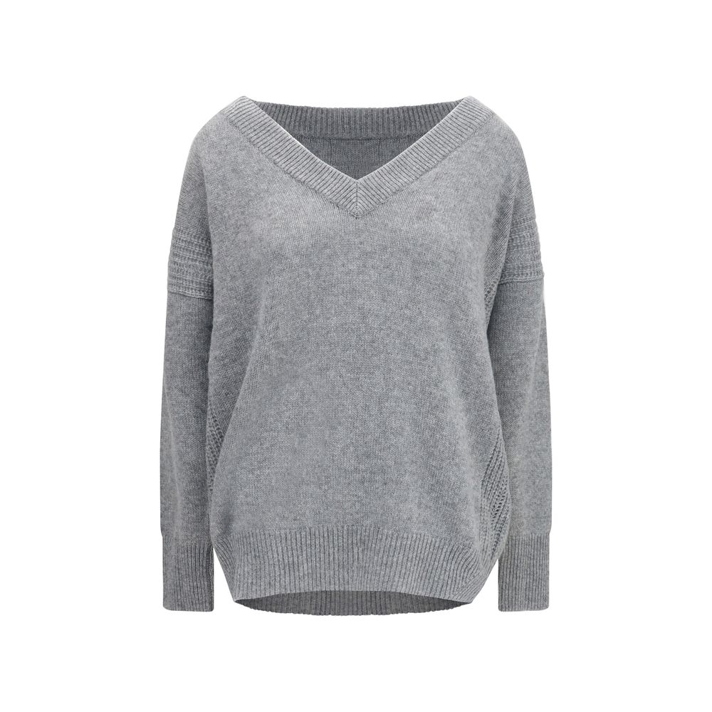 Sweat-shirt gris en cachemire Ermanno Scervino
