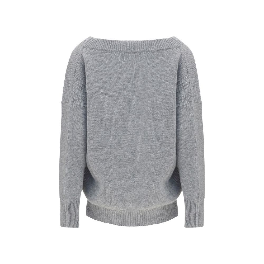 Sweat-shirt gris en cachemire Ermanno Scervino