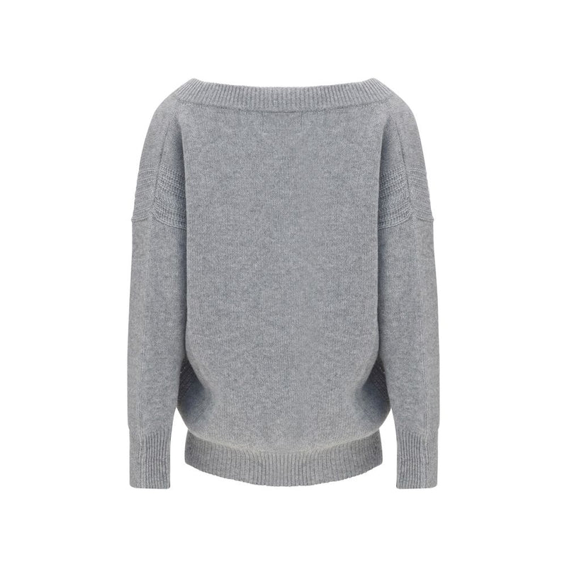 Ermanno Scervino Gray Cashmere Sweatshirt