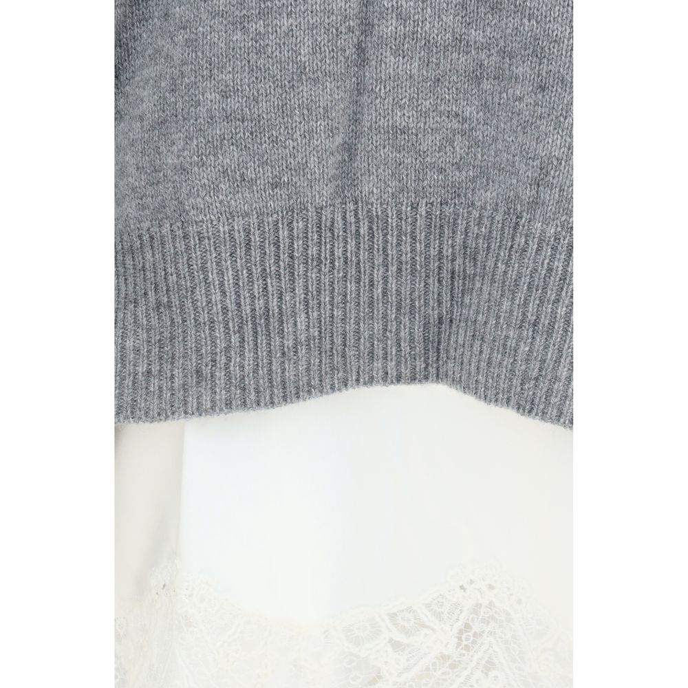 Sweat-shirt gris en cachemire Ermanno Scervino