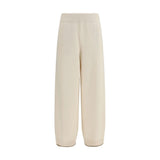 Pantalon décontracté Brunello Cucinelli en cachemire blanc