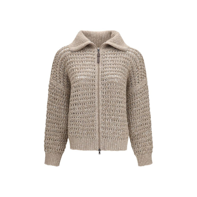 Brunello Cucinelli Gray Cashmere Cardigan