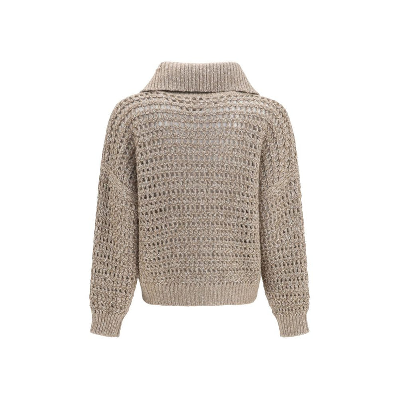 Brunello Cucinelli Gray Cashmere Cardigan