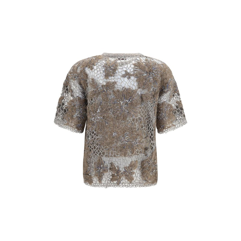 Brunello Cucinelli Beige Mohair Blouse
