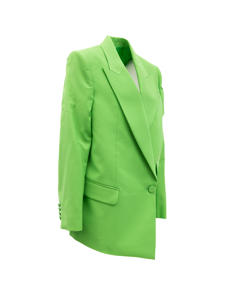Alexander McQueen Green Women Wool Blazer
