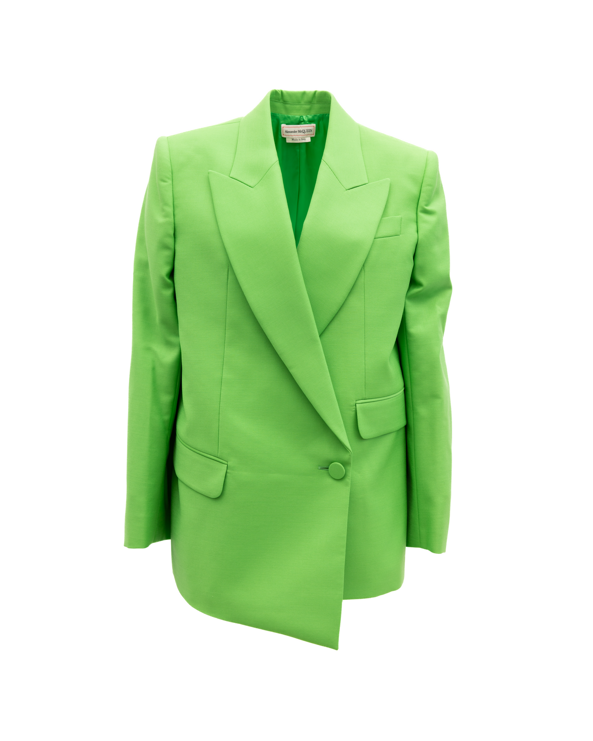 Blazer en laine vert Alexander McQueen pour femme