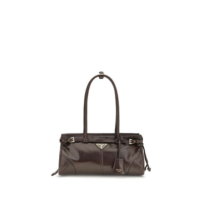 Prada Brown Calf Leather Bos Taurus Shoulder Bag