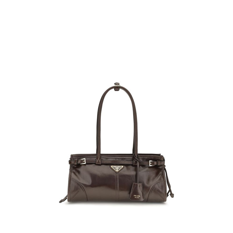 Prada Brown Calf Leather Bos Taurus Shoulder Bag