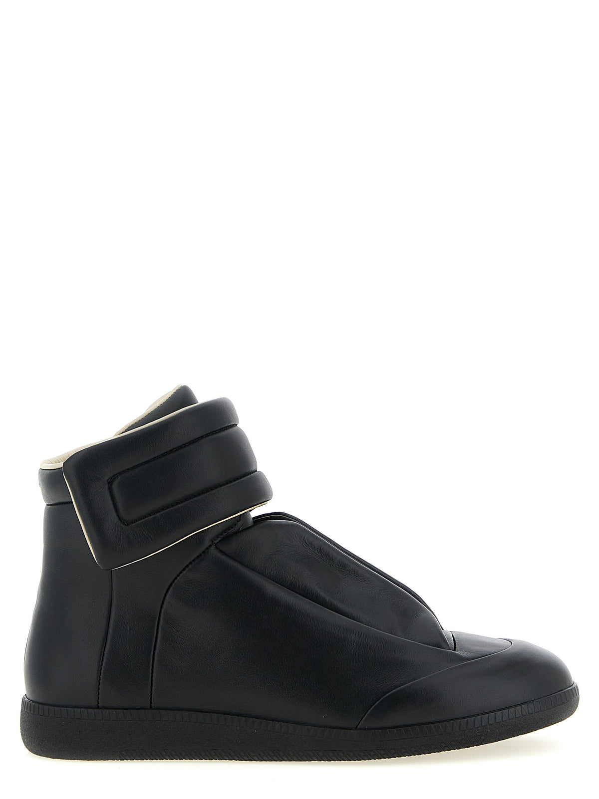 Baskets Chunky Maison Margiela en Cuir de Veau Noir