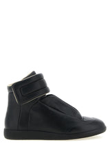 Baskets Chunky Maison Margiela en Cuir de Veau Noir