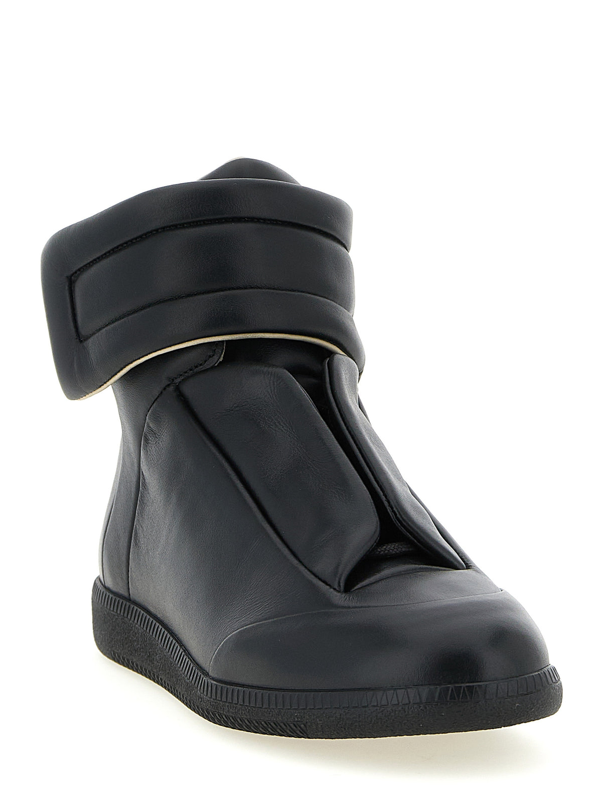 Baskets Chunky Maison Margiela en Cuir de Veau Noir