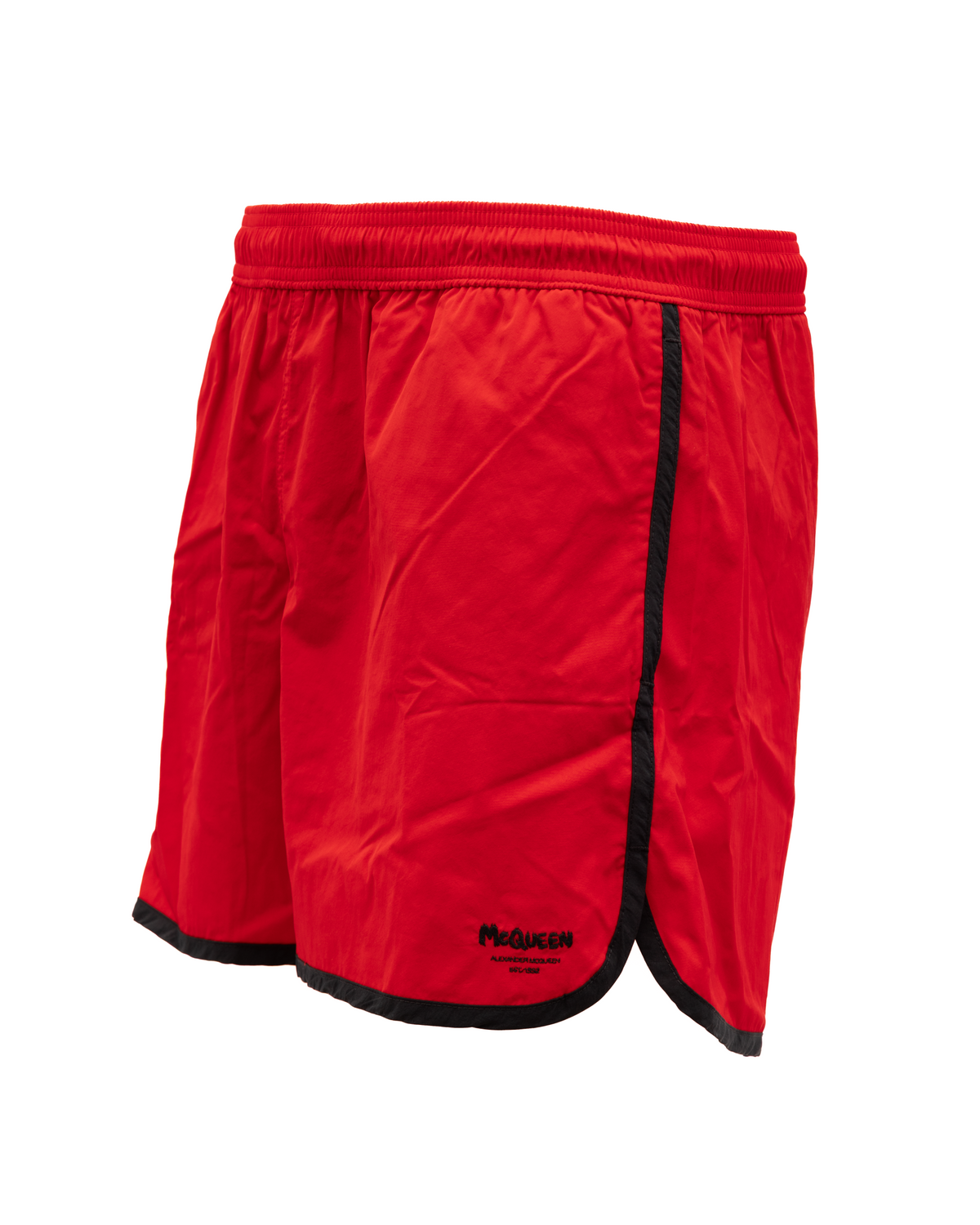 Short de bain Alexander McQueen rouge en polyamide