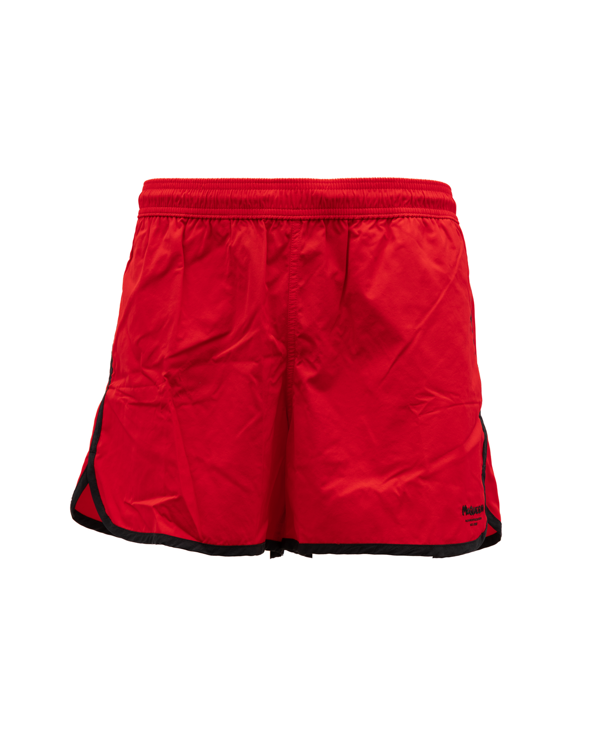Short de bain Alexander McQueen rouge en polyamide