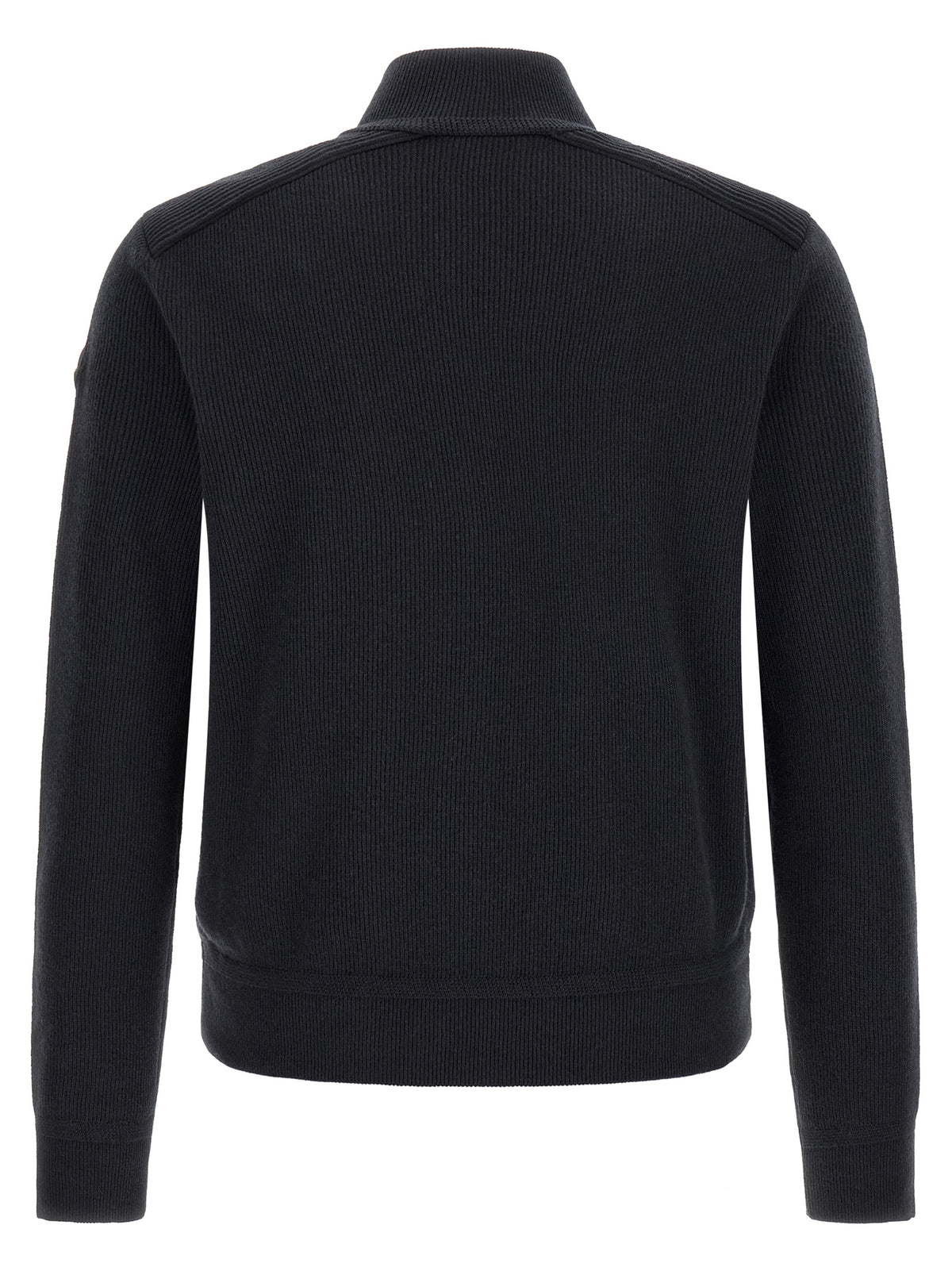 Cardigan Moncler en cuir bleu