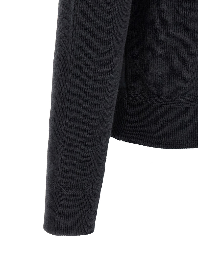 Moncler Blue Leather Cardigan