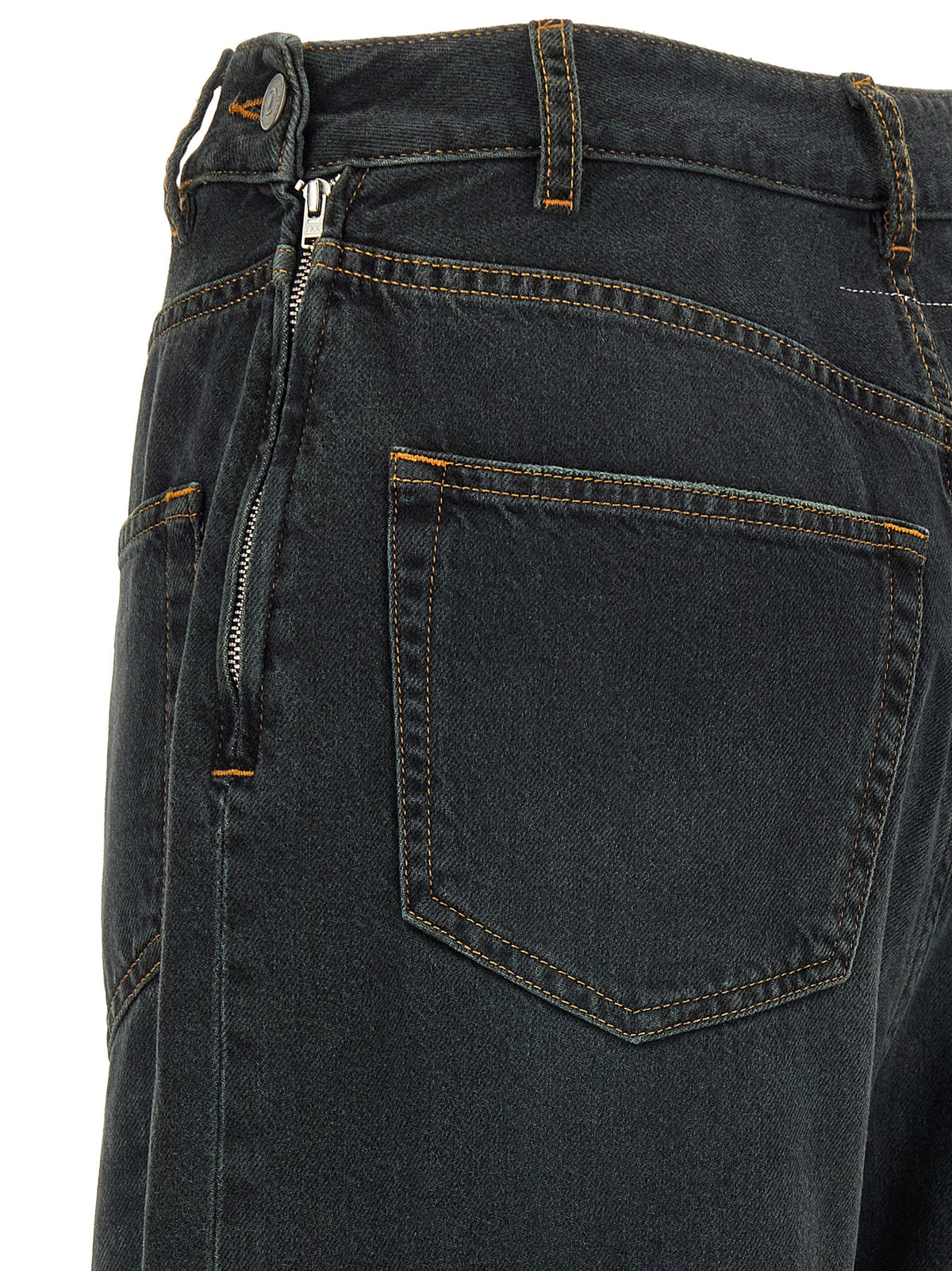Jean évasé en coton bleu MM6 Maison Margiela