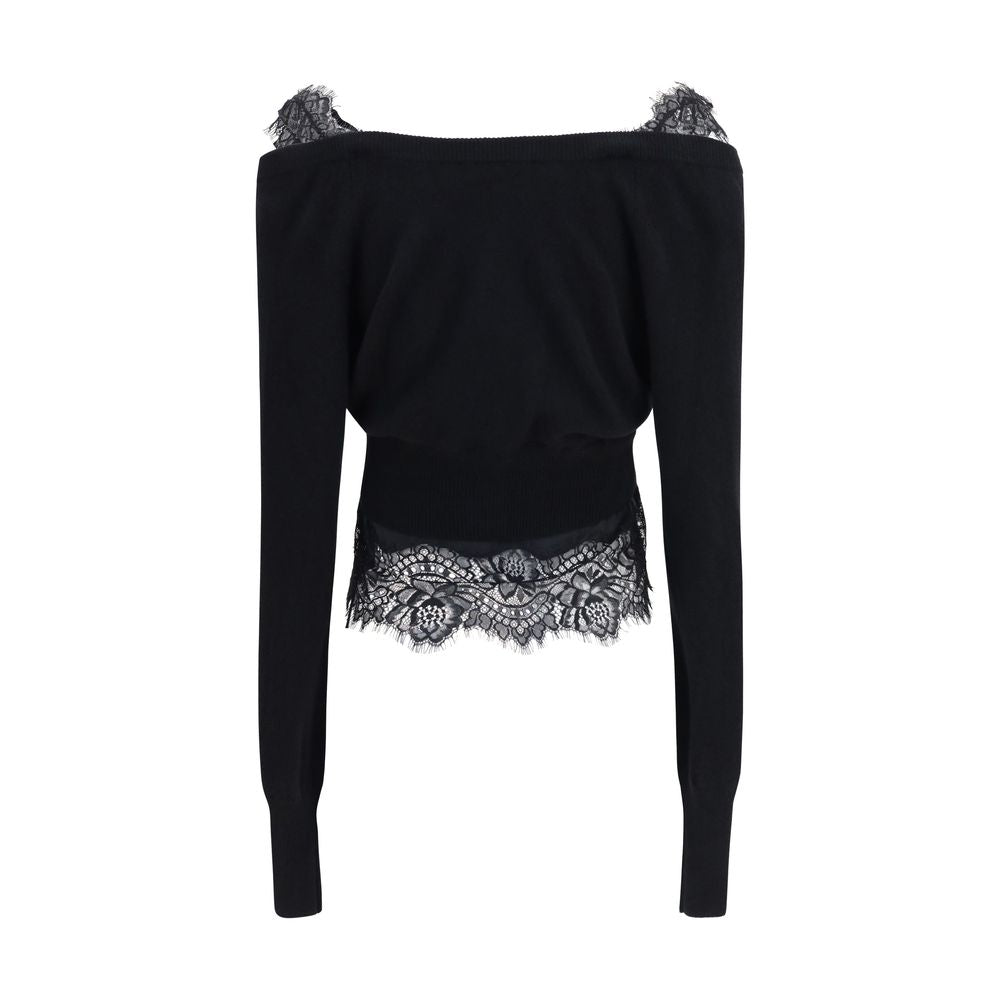 Cardigan noir en cachemire Ermanno Scervino
