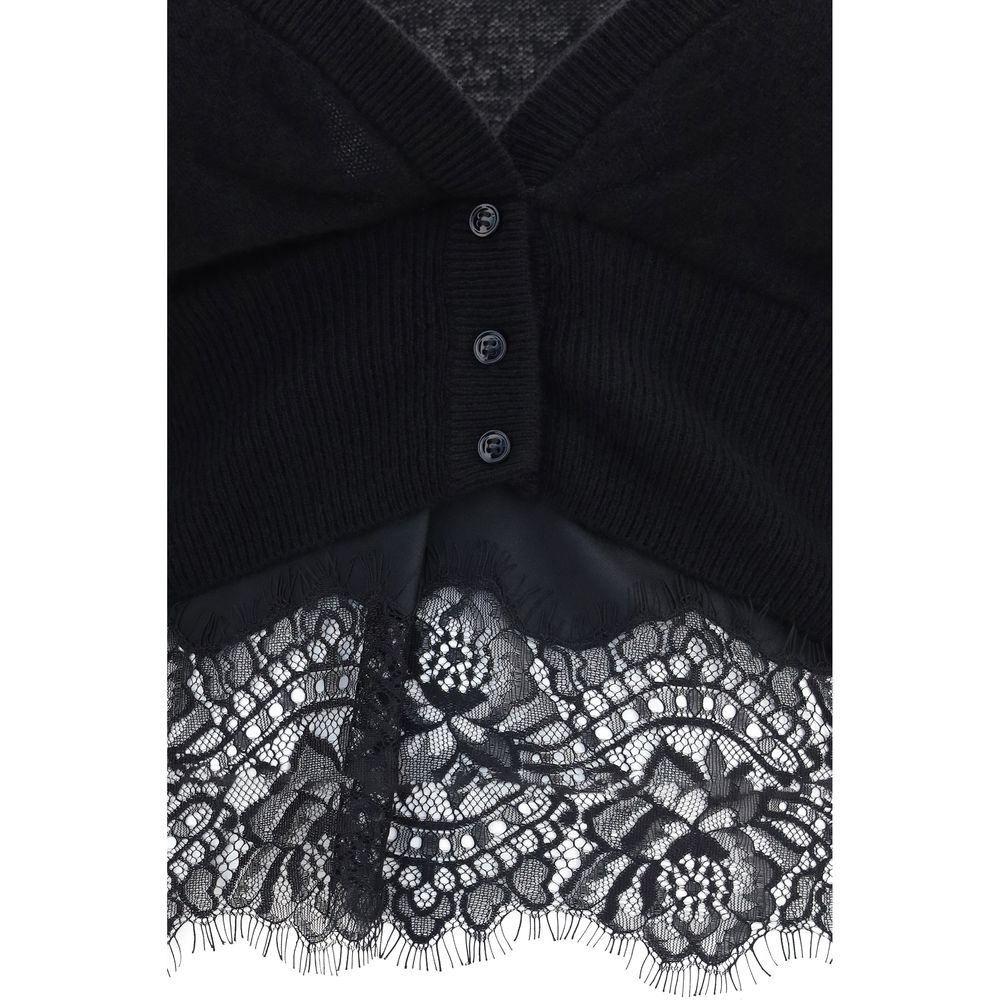 Cardigan noir en cachemire Ermanno Scervino